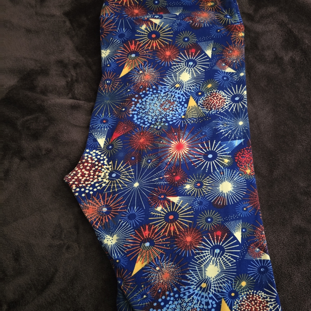 Colorful Fireworks Kids Leggings